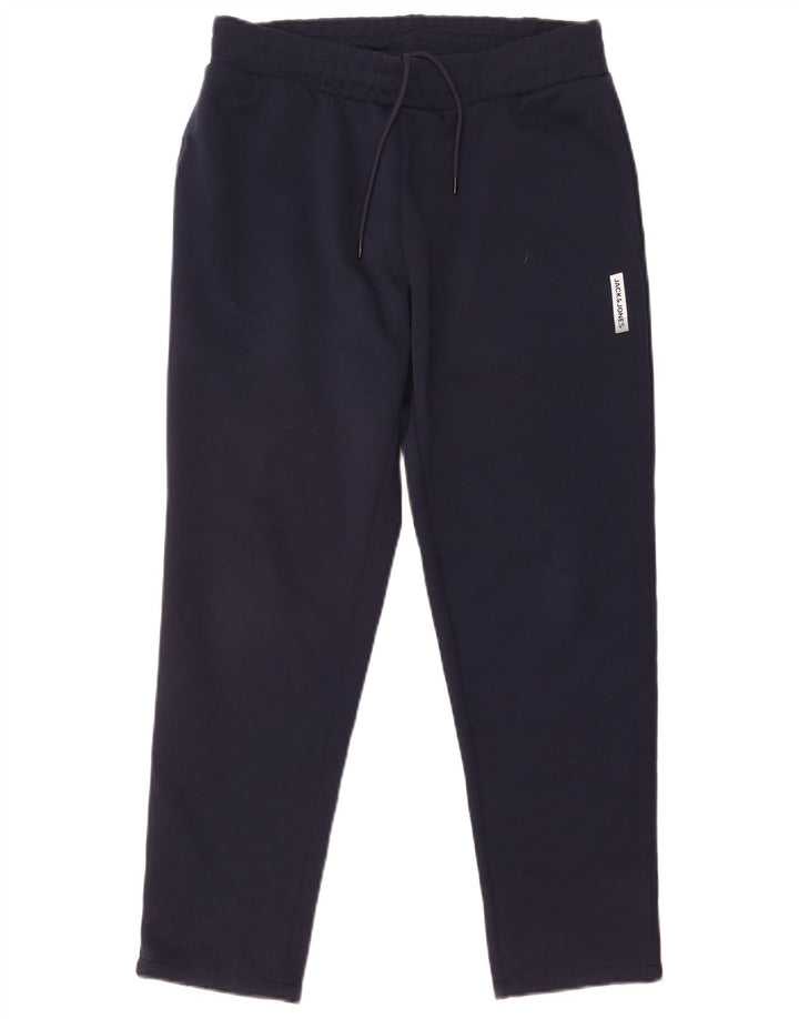 Calça de treino masculina Jack & Jones poliéster azul marinho médio