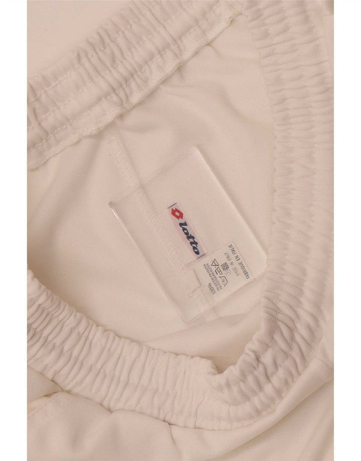 Lotto Womens Sport Shorts UK 12 Médio Branco Geométrico