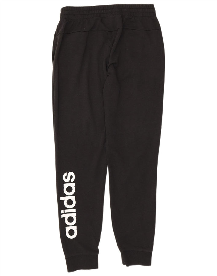 ADIDAS Womens Graphic Tracksuit Calças Joggers UK 12/14 Médio Preto