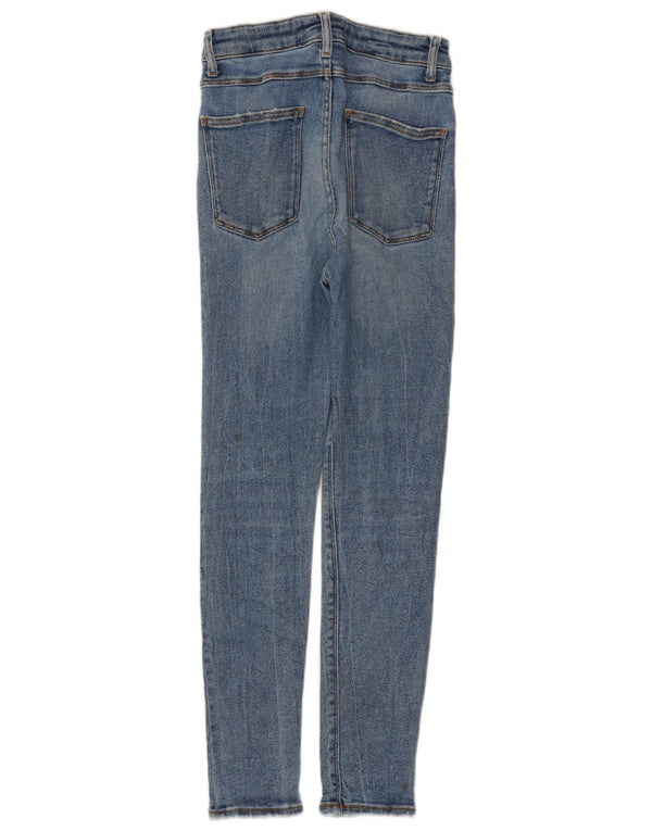 ZARA Jeans Skinny Feminino W26 L26 Azul Algodão