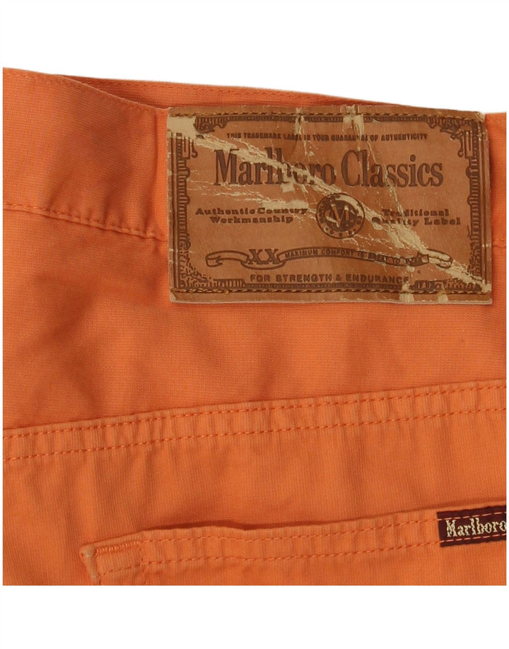 Calça feminina reta casual MARLBORO CLASSICS W34 L34 algodão laranja