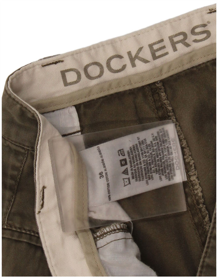 Shorts cargo masculino DOCKERS W36 grande algodão cáqui