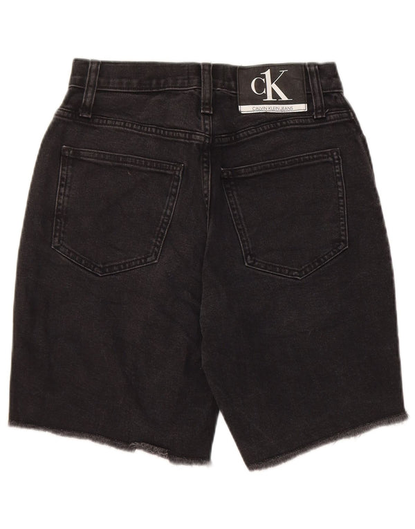 Shorts jeans feminino Calvin Klein Mom cintura alta W25 XS preto