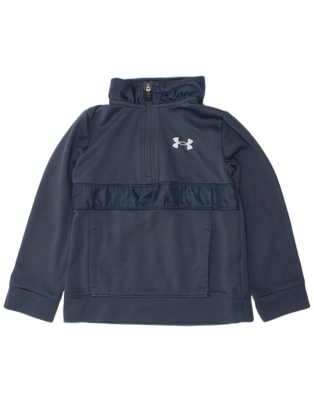 Suéter UNDER ARMOUR Menino com zíper e gola 5-6 anos azul marinho poliéster