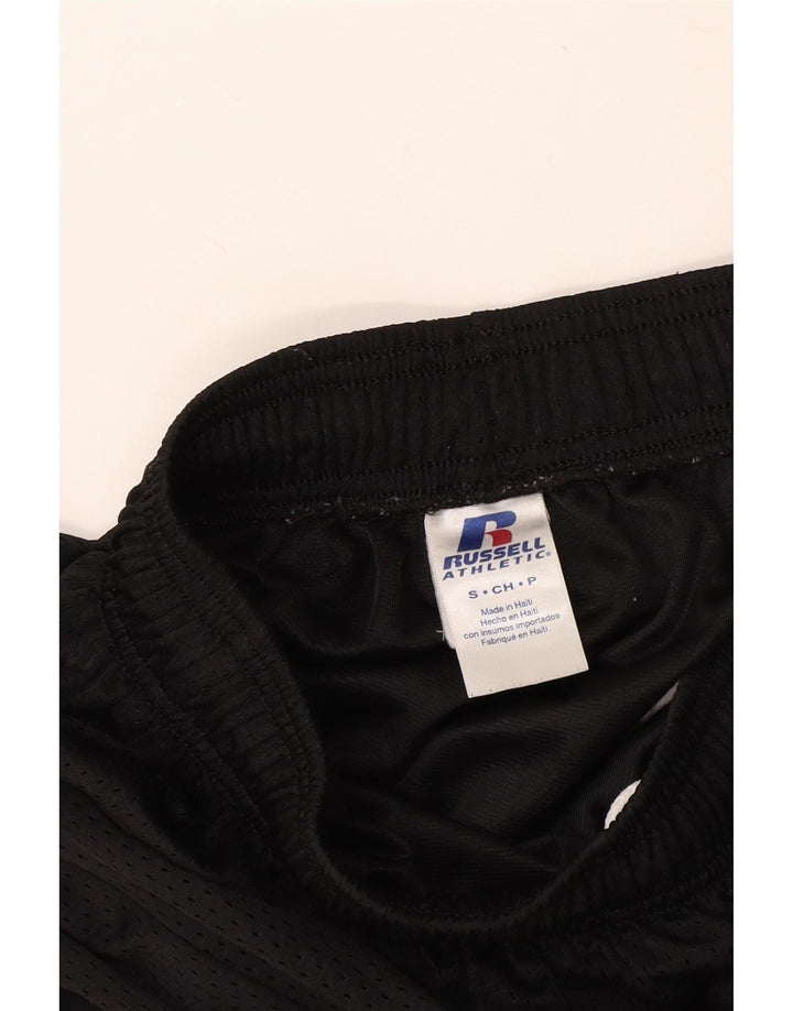 Russell Athletic Mens Dalhousie University Shorts esportivos gráficos pequenos pretos