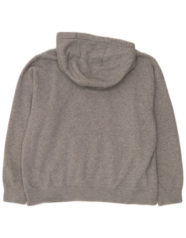 NIKE Mens Hoodie Jumper Grande Algodão Cinza