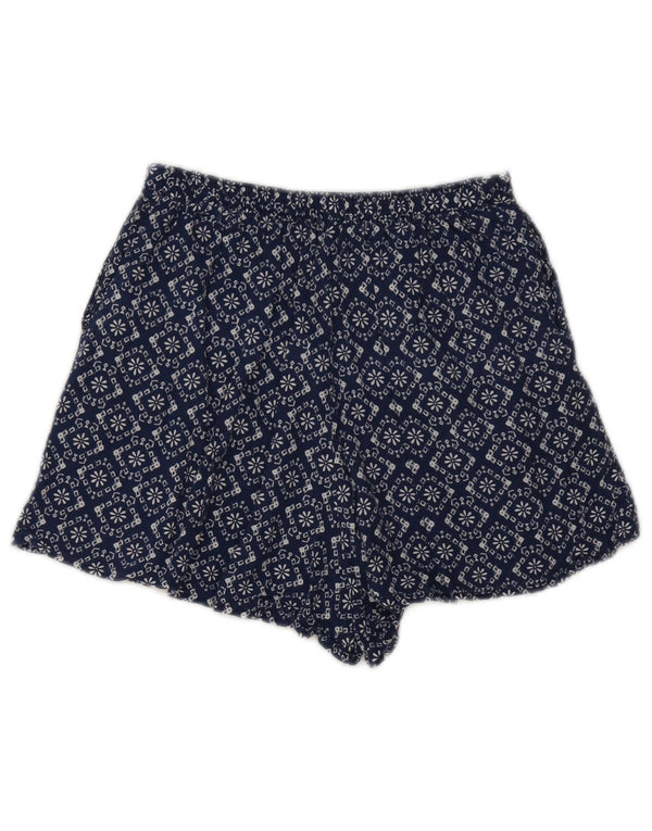 Abercrombie & Fitch Calça feminina cintura alta pequena W26 azul marinho floral