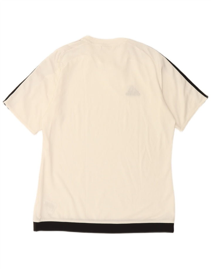 Camiseta Adidas Masculina Climalite Top Médio Branco Colourblock Poliéster
