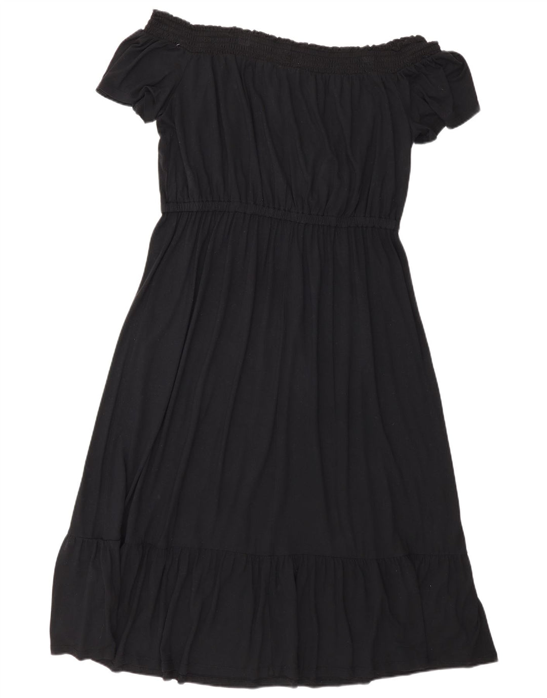 Vestido feminino Old Navy com ombros de fora UK 16 grande rayon preto