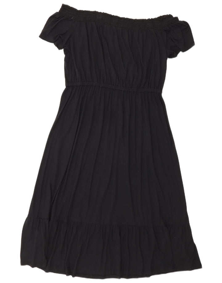 Vestido feminino Old Navy com ombros de fora UK 16 grande rayon preto