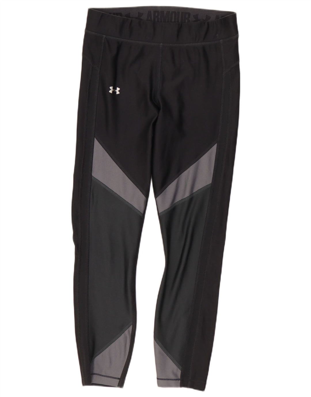 Under Armour Leggings feminino UK 12 poliéster colorblock preto médio