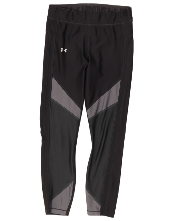 Under Armour Leggings feminino UK 12 poliéster colorblock preto médio