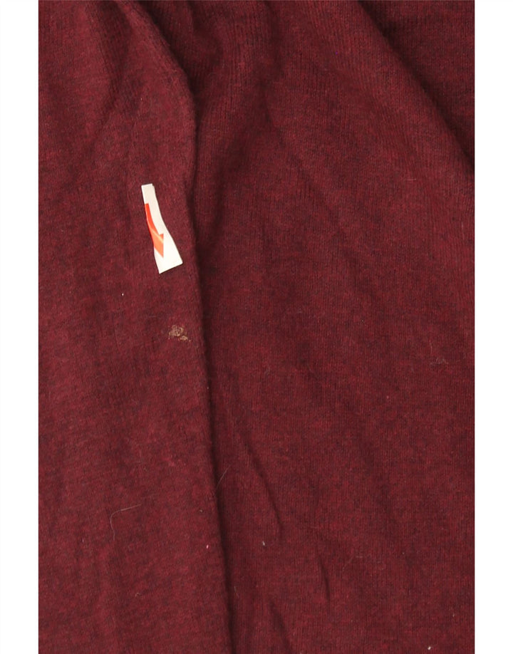 Suéter masculino Superdry com gola redonda, médio, algodão borgonha
