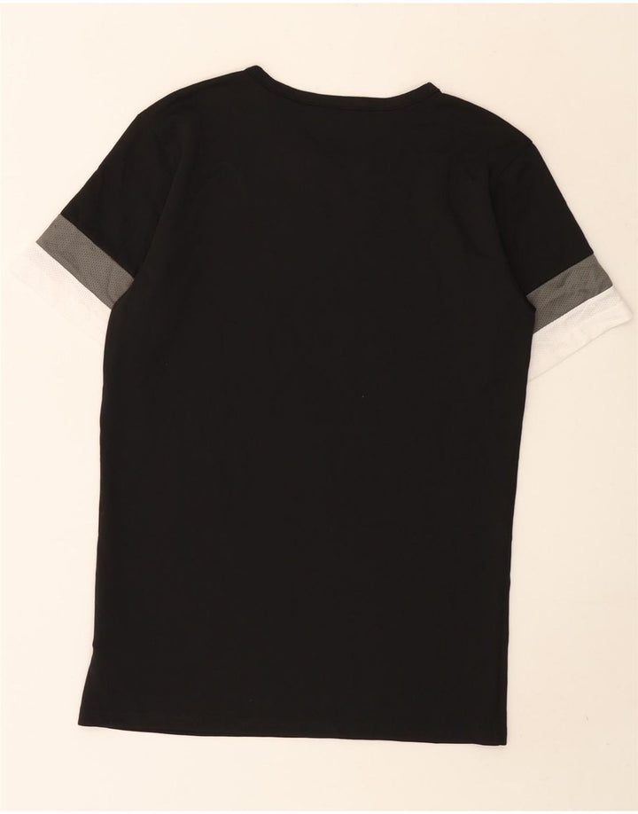 Camiseta masculina Puma pequena preta colorblock poliéster