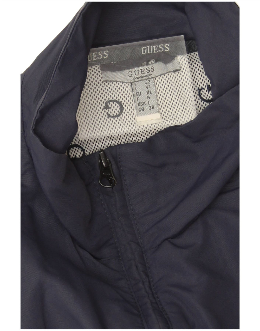 Jaqueta masculina Guess com estampa gráfica sem mangas XL azul marinho poliéster
