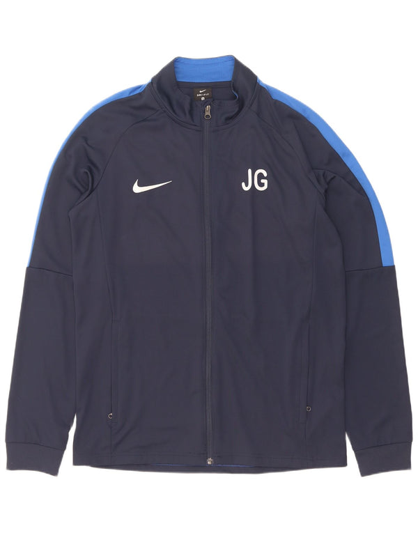 Jaqueta Nike Masculina Dri Fit Graphic Treino Top Médio Azul Marinho Colourblock