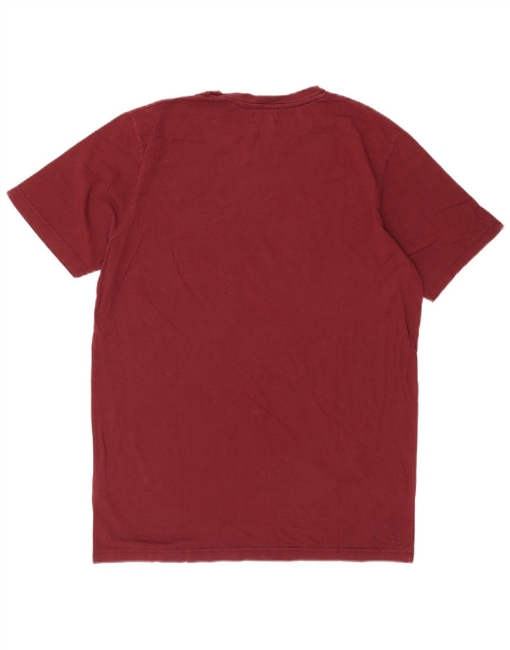 Converse Mens Graphic Camiseta Top Grande Algodão Borgonha