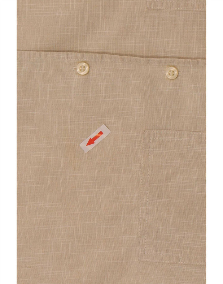 Camisa masculina Gas de algodão bege médio