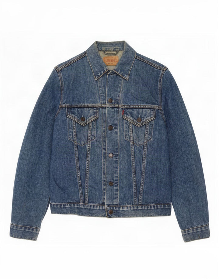 Jaqueta jeans masculina Levi's UK 40 grande algodão azul