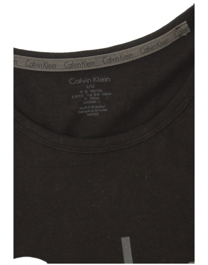 Calvin Klein Camiseta masculina gráfica grande preta
