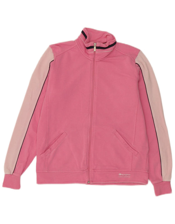 Jaqueta feminina Champion UK 10 algodão colorblock rosa pequeno