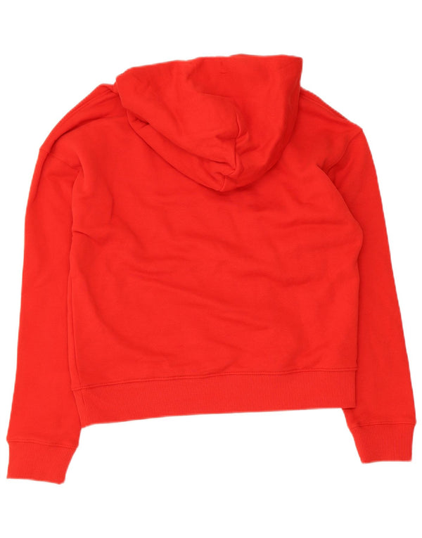 Tommy Hilfiger moletom com capuz oversized feminino Reino Unido 6 XS algodão vermelho