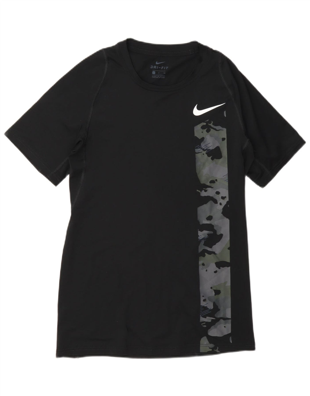 Camiseta Nike Masculina Dri Fit Graphic Top Pequeno Poliéster Camuflado Preto
