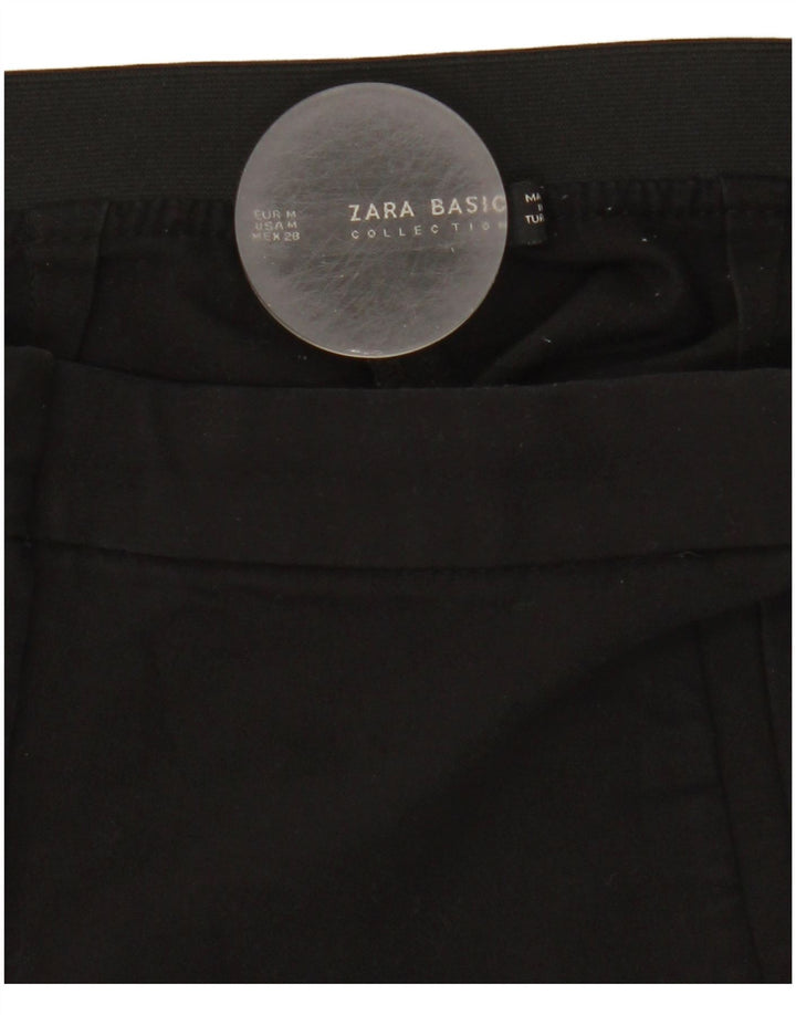 Zara Calça Chino Feminina Slim Médio W28 L28 Preto Colorblock