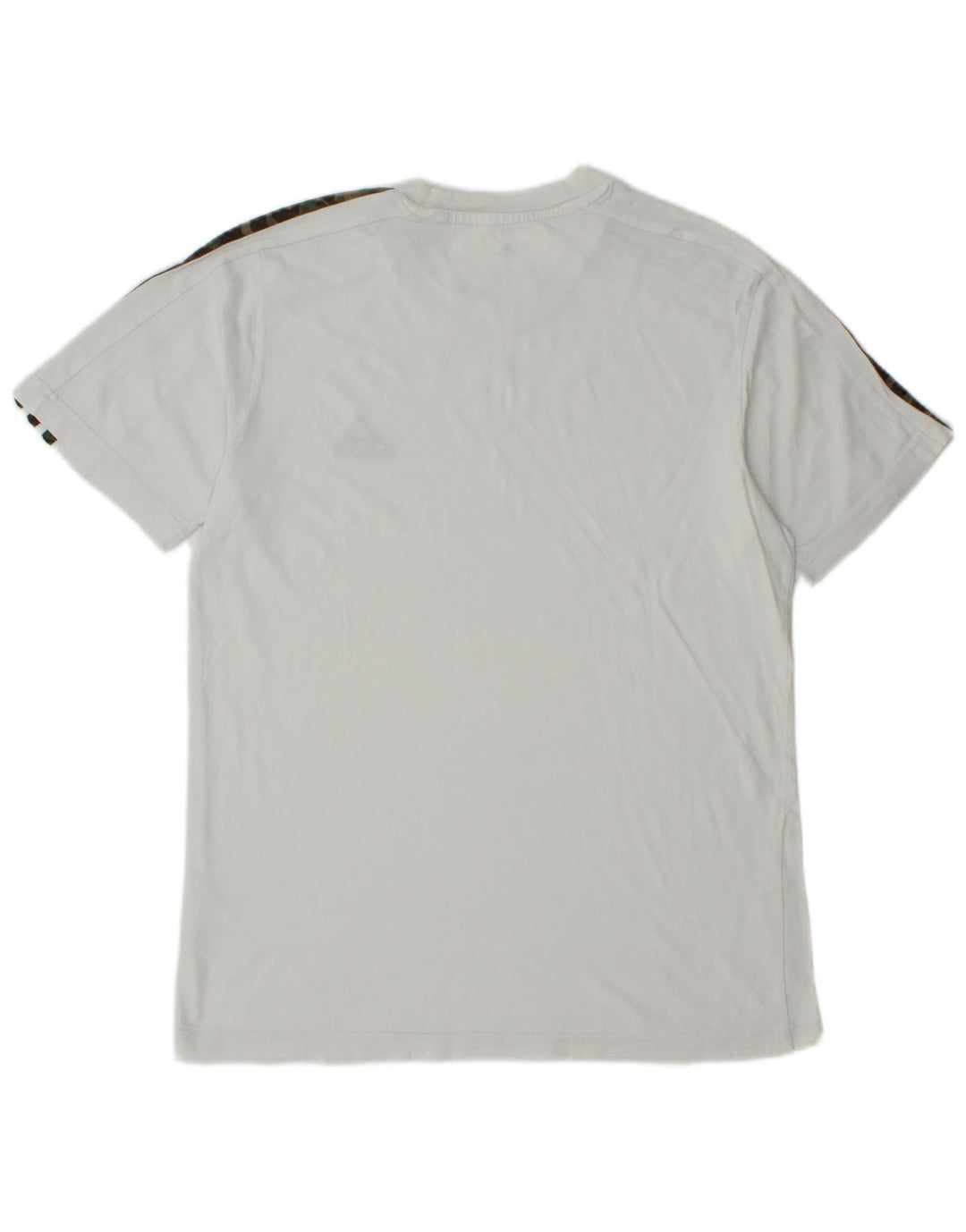 Adidas Mens T-Shirt Top Pequeno Algodão Branco