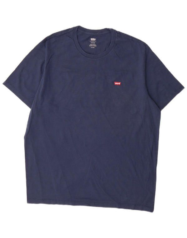 Camiseta masculina padrão Levi's Top XL algodão azul marinho