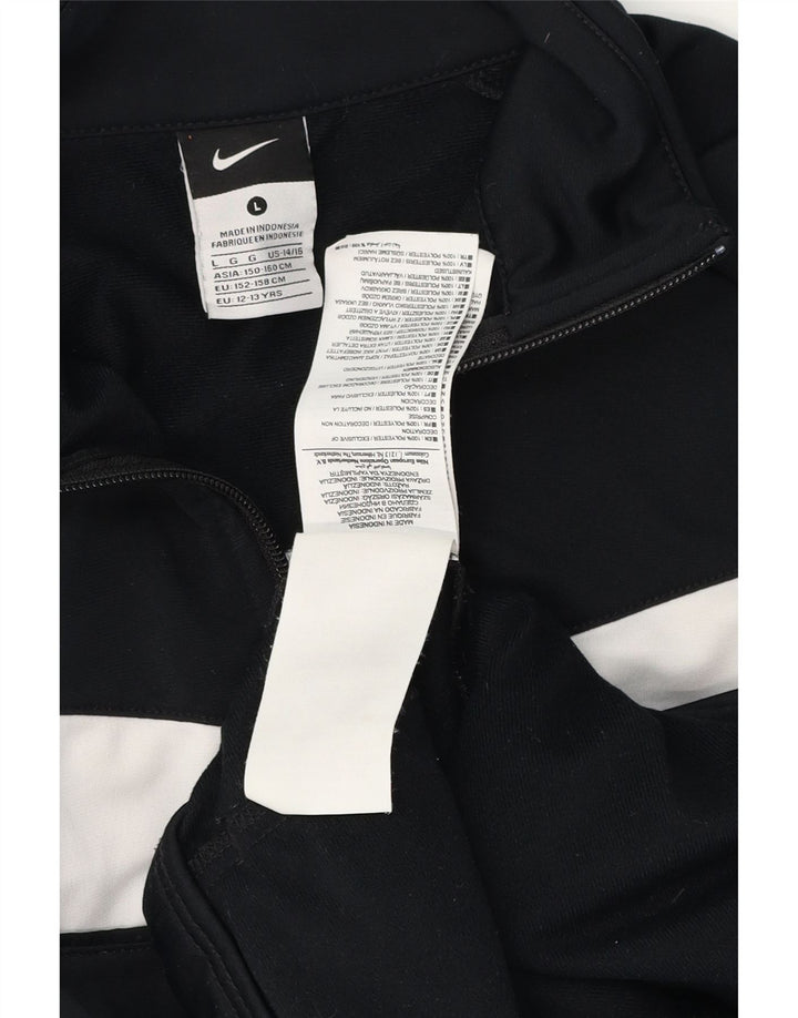 Jaqueta Nike Boys Tracksuit Top 12-13 anos grande bloco colorido preto