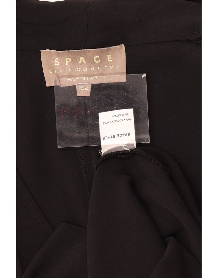 Vestido feminino assimétrico sem mangas VINTAGE IT 44 viscose preta média