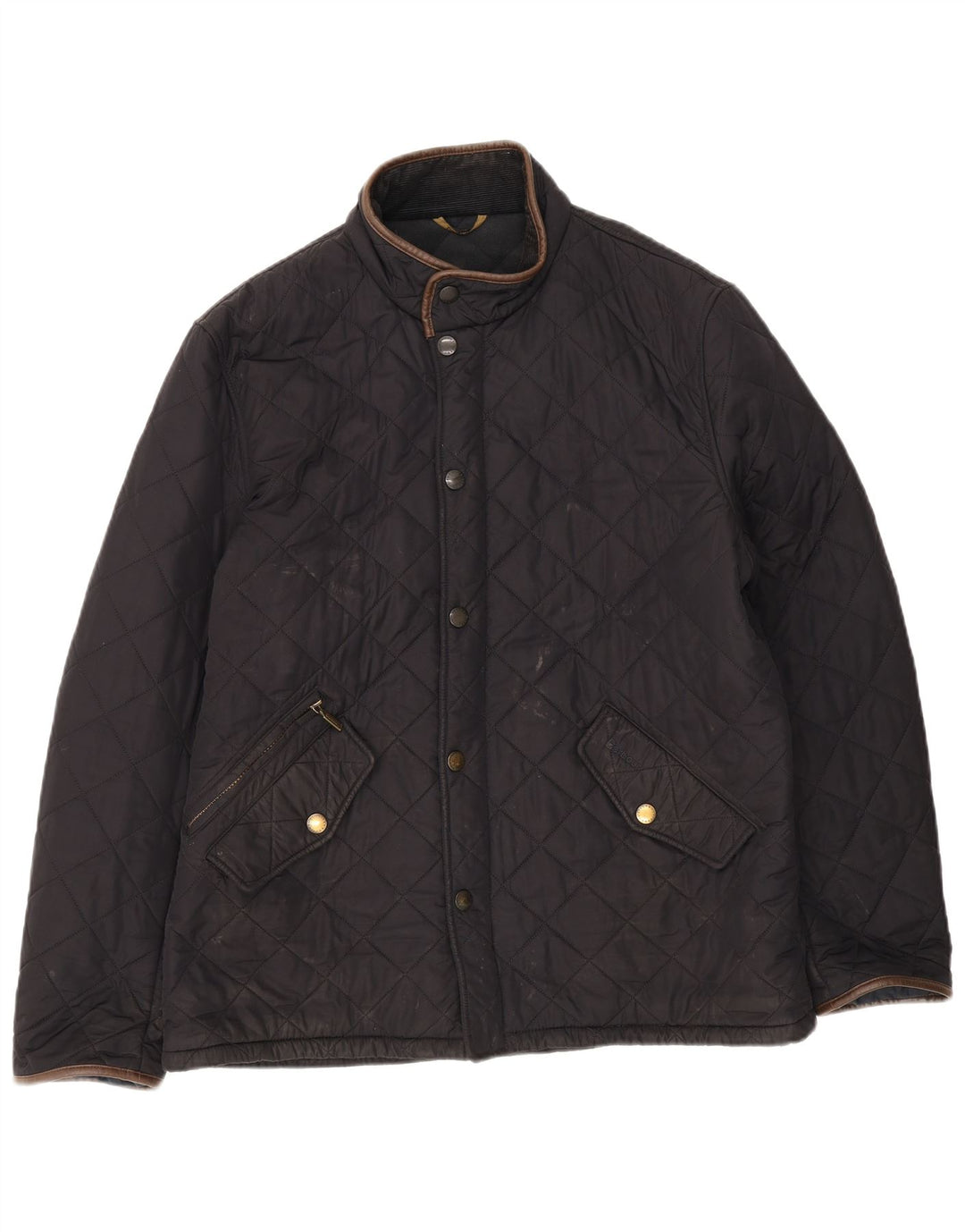 Jaqueta acolchoada masculina Barbour UK 42 XL azul marinho
