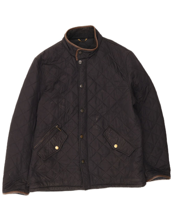 Jaqueta acolchoada masculina Barbour UK 42 XL azul marinho