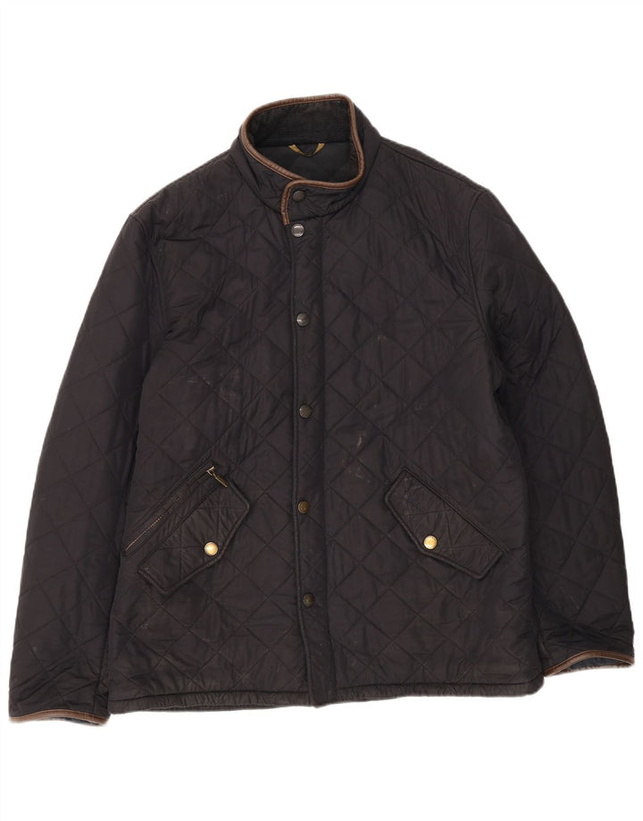 Jaqueta acolchoada masculina Barbour UK 42 XL azul marinho