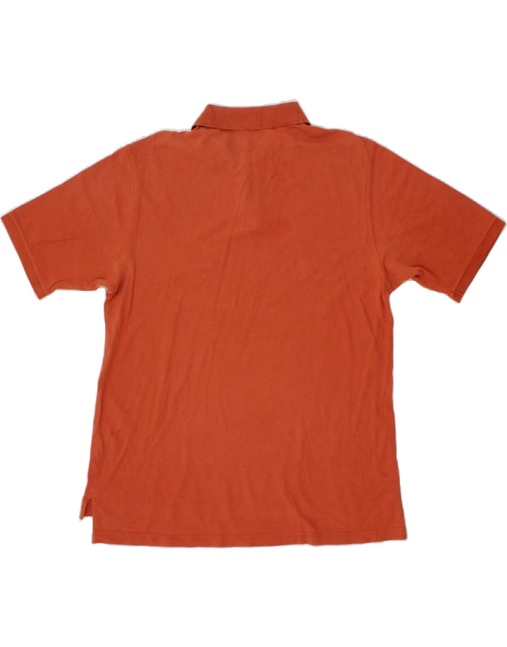 EDDIE BAUER Mens Polo Shirt Medium Orange Cotton Vintage Eddie Bauer and Second-Hand Eddie Bauer from Messina Hembry 