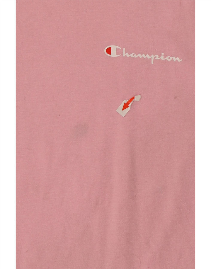 Camiseta feminina Champion UK 12 algodão rosa médio