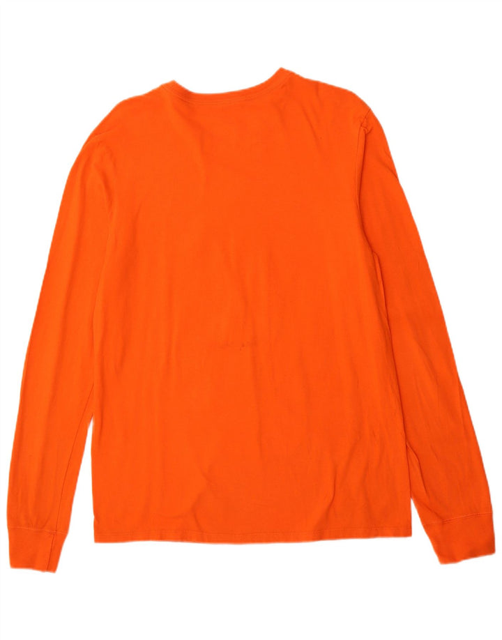 Top gráfico masculino NIKE Athletic Cut manga comprida laranja médio
