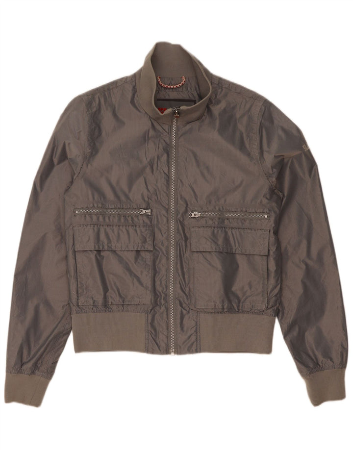 Jaqueta bomber feminina Slam UK 14 nylon cinza médio
