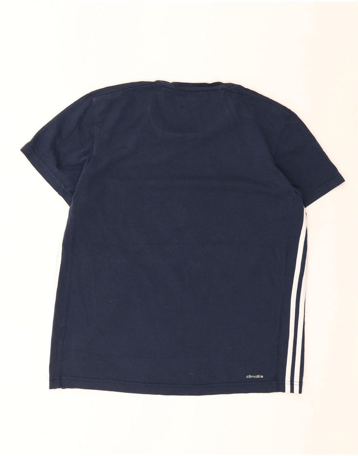 Camiseta Adidas Masculina Climalite Top Médio Azul Marinho