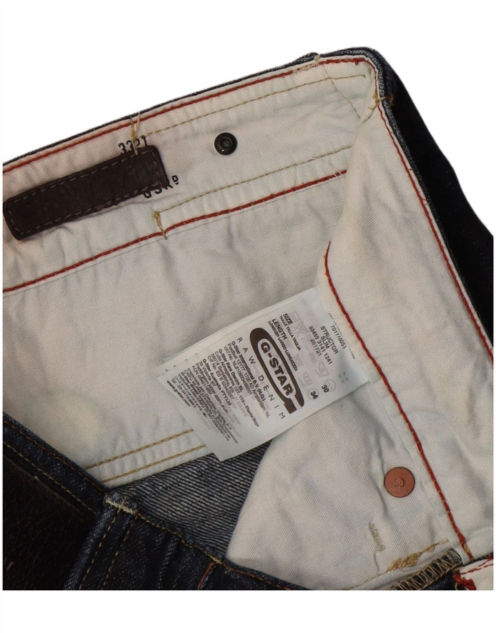 Jeans slim feminino G-Star W30 L34 algodão azul marinho