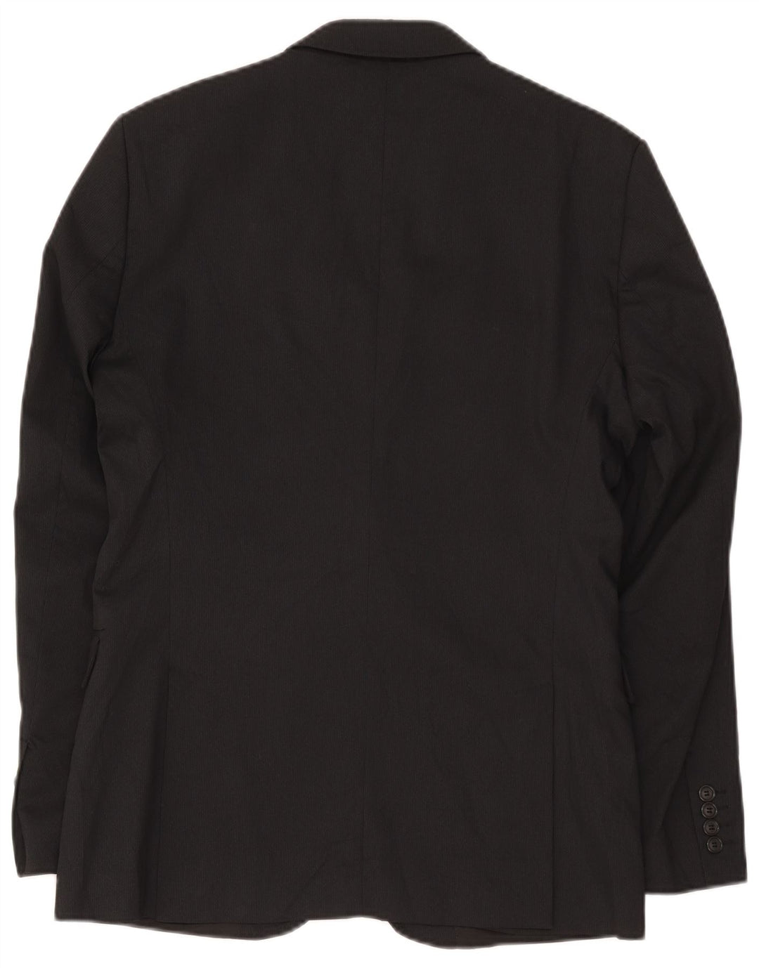 Jaqueta blazer masculina Zara com 2 botões EU 50 média preta listrada viscose