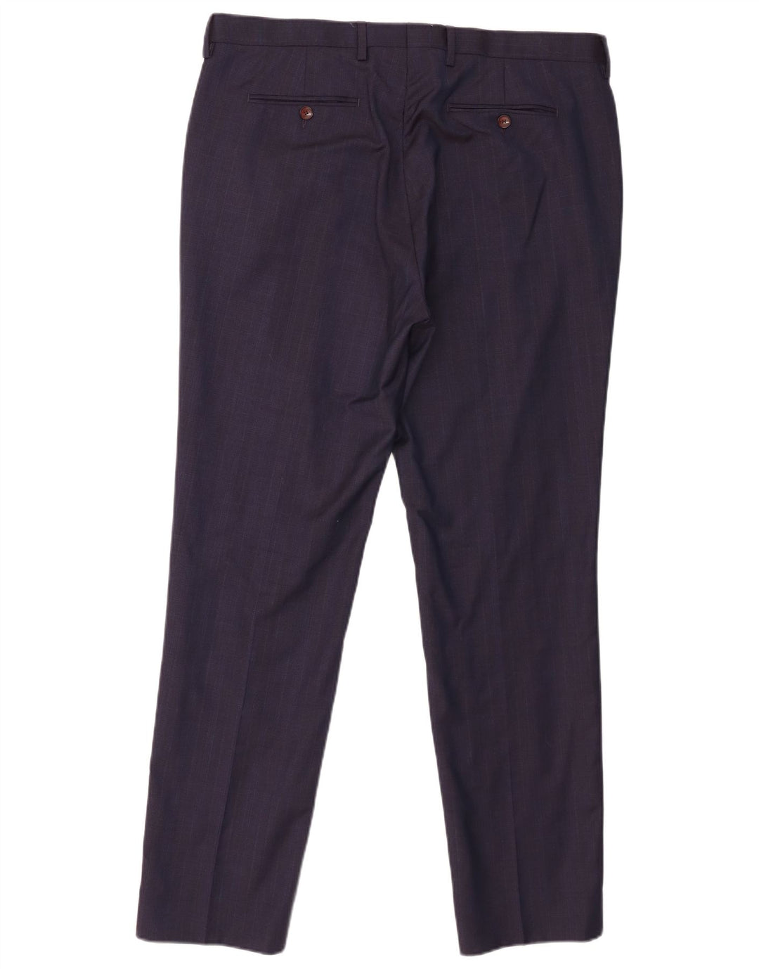 Calça masculina slim Ted Baker W36 L31 lã azul marinho