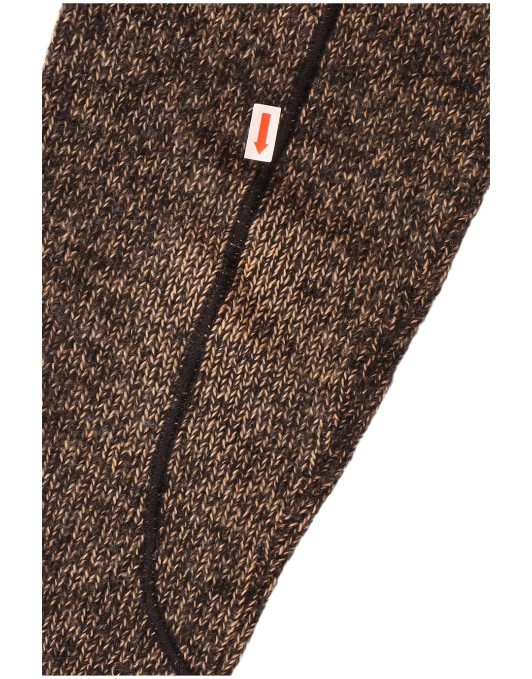 Suéter masculino TRUSSARDI com gola e zíper, acrílico manchado marrom médio