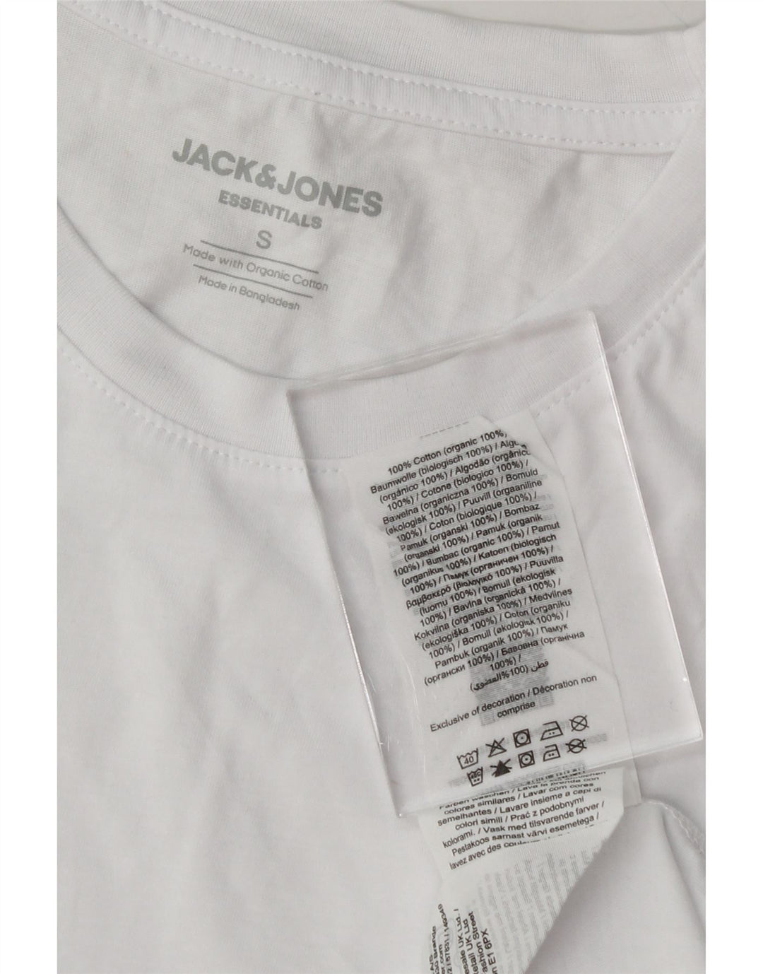JACK & JONES Mens T-Shirt Top Small White Cotton Vintage Jack & Jones and Second-Hand Jack & Jones from Messina Hembry 