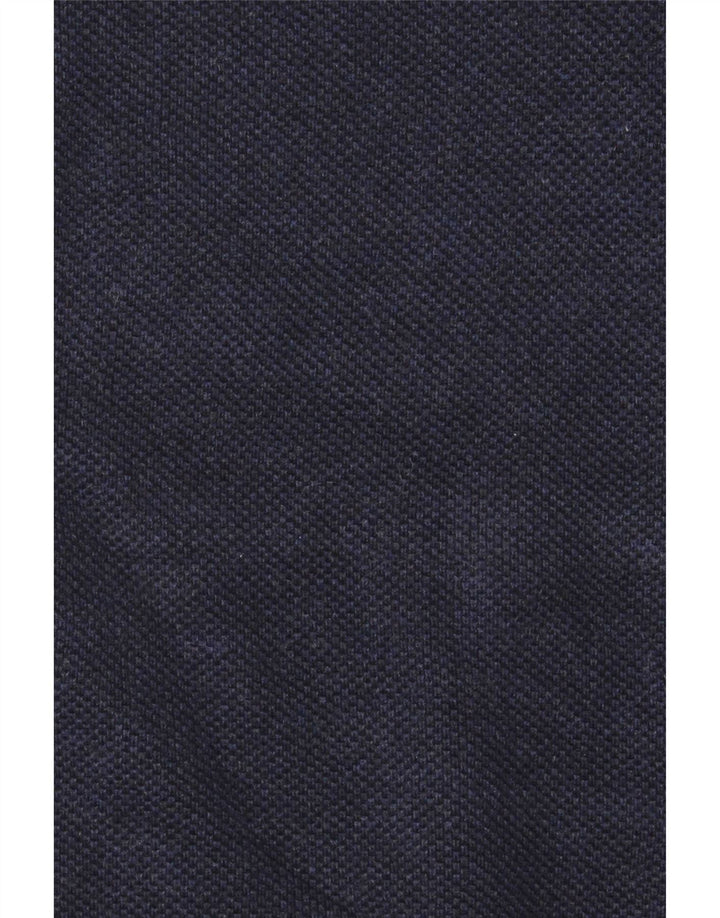 Suéter masculino John Lewis com zíper e gola alta de algodão azul marinho