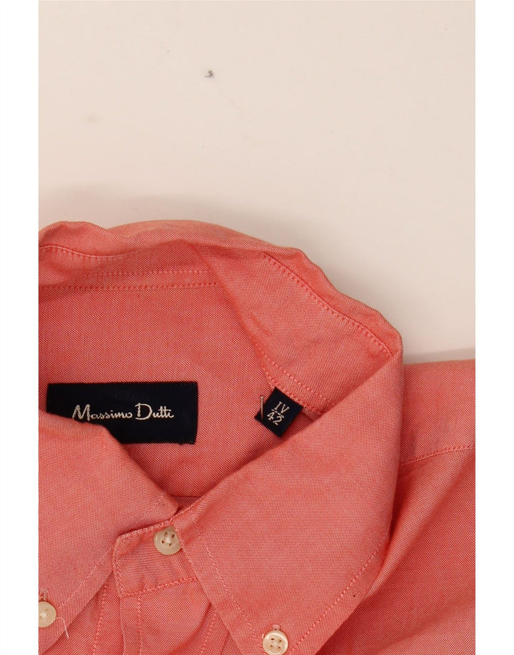 Camisa masculina MASSIMO DUTTI tamanho 42 grande algodão rosa
