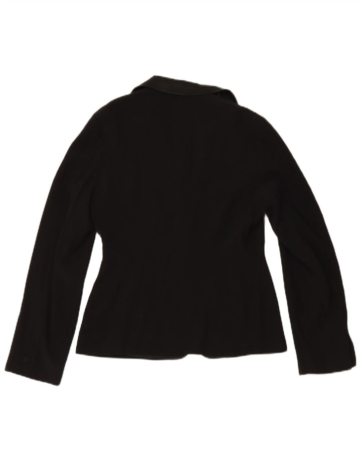 Jaqueta blazer feminina Laura Ashley com 1 botão Reino Unido 12 médio preto