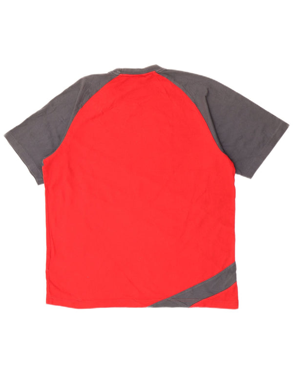 Camiseta masculina Adidas grande algodão colorblock cinza