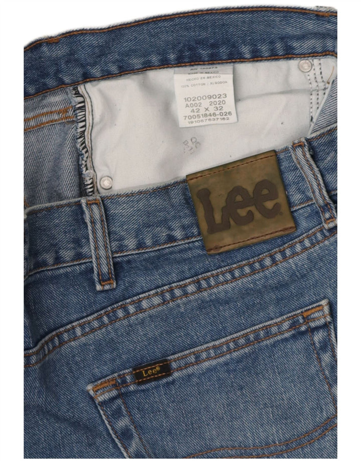 LEE Mens Slim Jeans W42 L32 Azul Algodão
